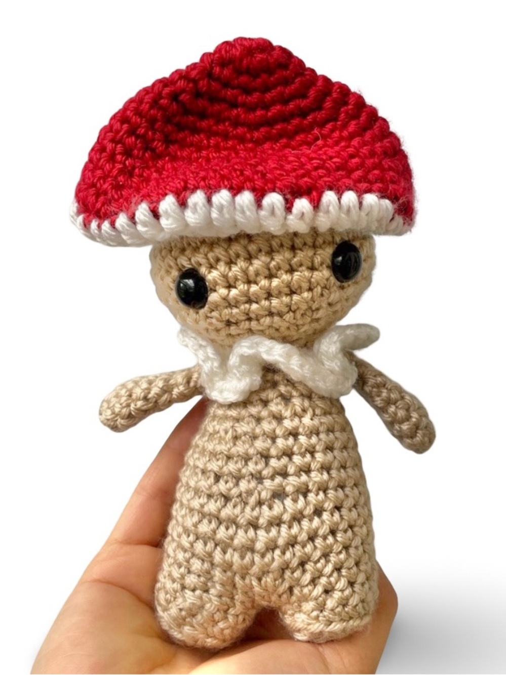 Mushroom Buddy - Red, White, and Tan